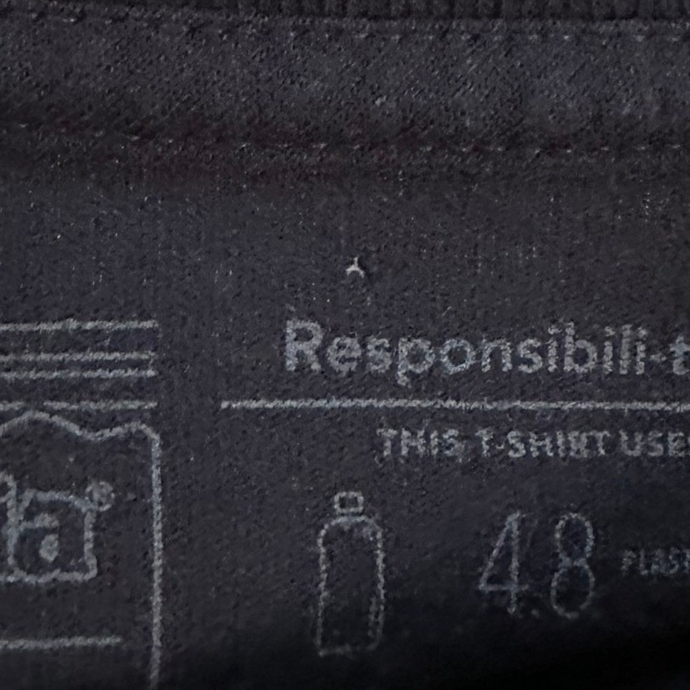 Patagonia Responsibili-Tee Mens M Blue Long Sleeve P-6 Logo Outdoors Gorpcore - Picture 8 of 11